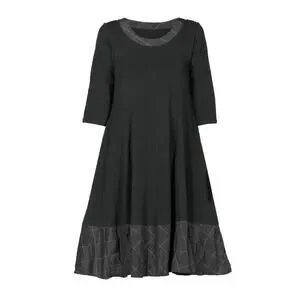 Luukaa | Dresses | Luukaa Womens Black Midi Cotton Dress Size 6 White  Stitch Detail Nwt | Poshmark